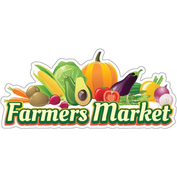 Signmission Farmers Market Decal Concession Stand Food Truck Sticker, 8" x 4.5", D-DC-8 Farmers Market19 D-DC-8 Farmers Market19